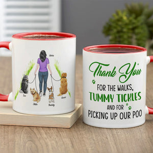 Thank You For The Walks- Gift For Dog Lovers- Personalized Coffee Mug- Dog Lovers Mug - Coffee Mug - GoDuckee