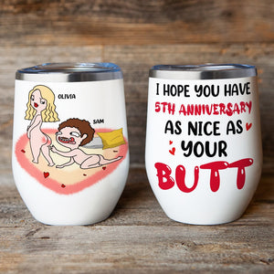 I Hope You Have Anniversary As Nice As Your Butt- Gift For Couples- Personalized Coffee Mug- Couple Anniversary Mug - Coffee Mug - GoDuckee