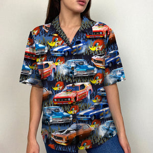 Custom Drag Racing Car Photo Hawaiian Shirt, Gift For Car Lovers (Car0902) - Hawaiian Shirts - GoDuckee