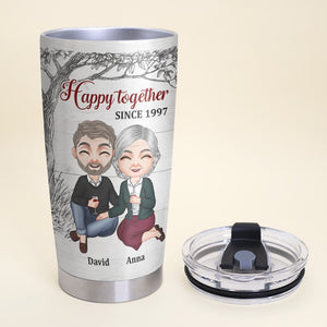 I Became Yours & You Became Mine Personalized Couple Tumbler, Gift For Couple - Tumbler Cup - GoDuckee