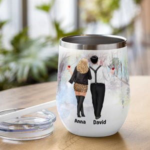 If You Think I Have An Expensive Taste In Flowers - Personalized Couple Tumbler - Gift For Couple - Wine Tumbler - GoDuckee