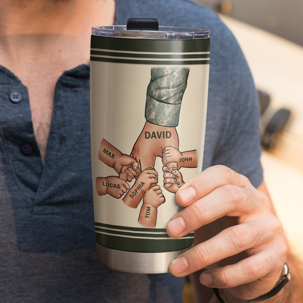 You Are Our Super Dad Personalized S. M. Tumbler Cup Gift For Dad - GoDuckee