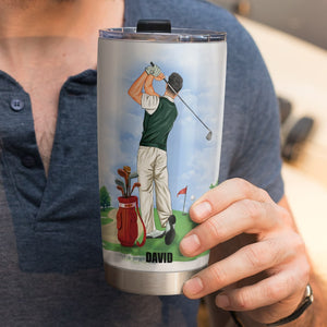 Yes I Do Have A Retirement Plan I Plan On Playing Golf Personalized Tumbler Cup Gift For Dad - Tumbler Cup - GoDuckee