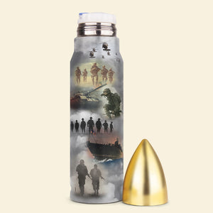 Been There Done That Proud Of It Personalized Veteran Bullet Tumbler Gift -Custom Military Unit - Water Bottles - GoDuckee