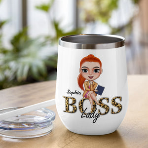 I Am A Woman Personalized Boss Lady Tumbler Gift For Her - Wine Tumbler - GoDuckee