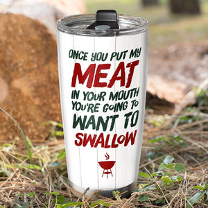 I Love You Wrap Both My Hands Around It And Swallow Personalized Camping Couple Tumbler, Gift For Couple - Tumbler Cup - GoDuckee