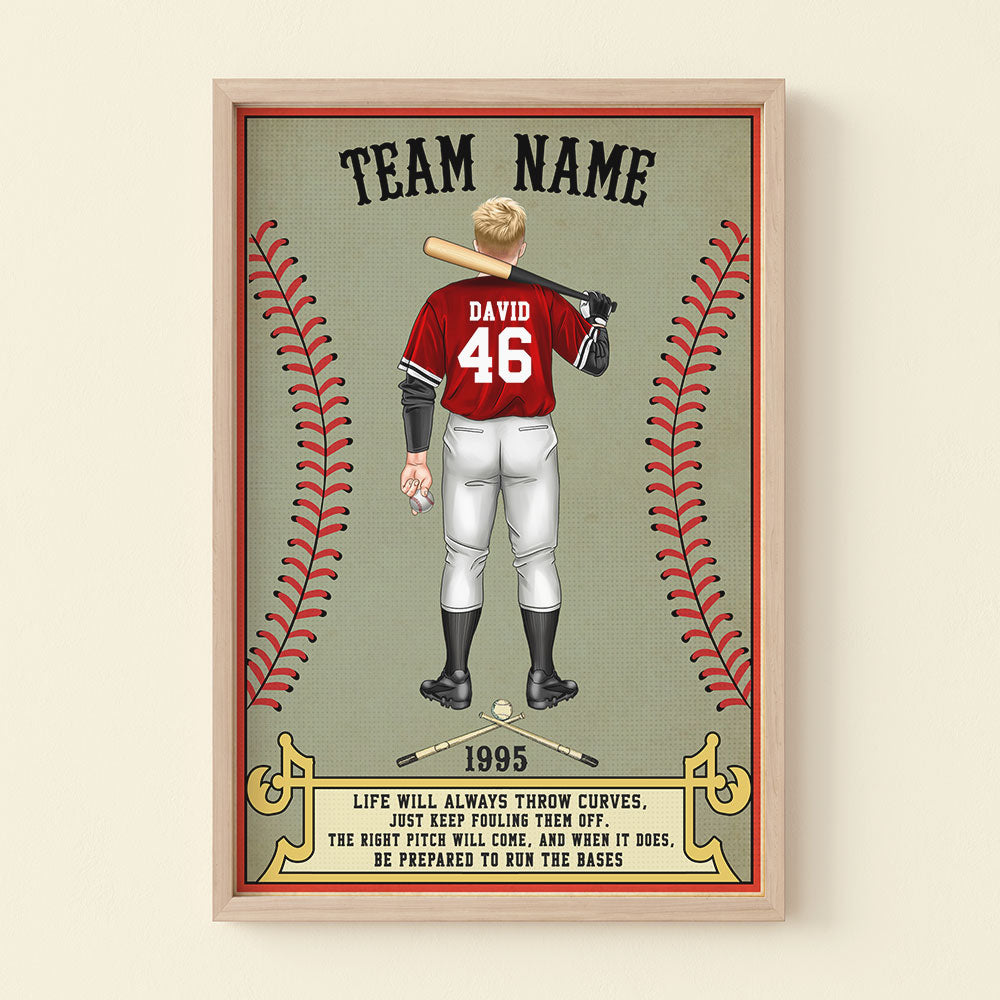 Custom Baseball Team or Player Name Poster