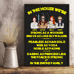 Personalized Family Canvas Print - In This House We're - Poster & Canvas - GoDuckee