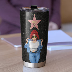 Personalized Afro Women Birthday Tumbler - A Star Was Born - Cool & Badass Woman - Tumbler Cup - GoDuckee