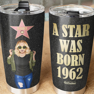 Personalized Afro Women Birthday Tumbler - A Star Was Born - Cool & Badass Woman - Tumbler Cup - GoDuckee