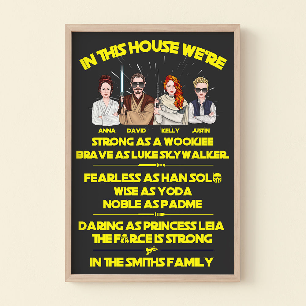 Personalized Family Canvas Print - In This House We're - Poster & Canvas - GoDuckee