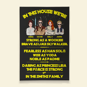 Personalized Family Canvas Print - In This House We're - Poster & Canvas - GoDuckee