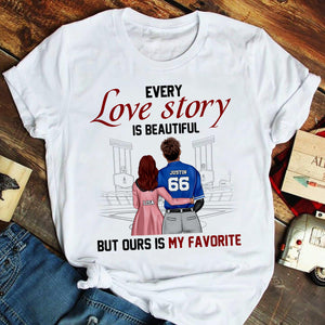 Baseball Couple Every Love Story Is Beautiful - Personalized Shirts - Shirts - GoDuckee