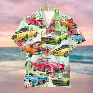 Classic Car Personalized Hawaiian Shirt With Upload Images - Hawaiian Shirts - GoDuckee