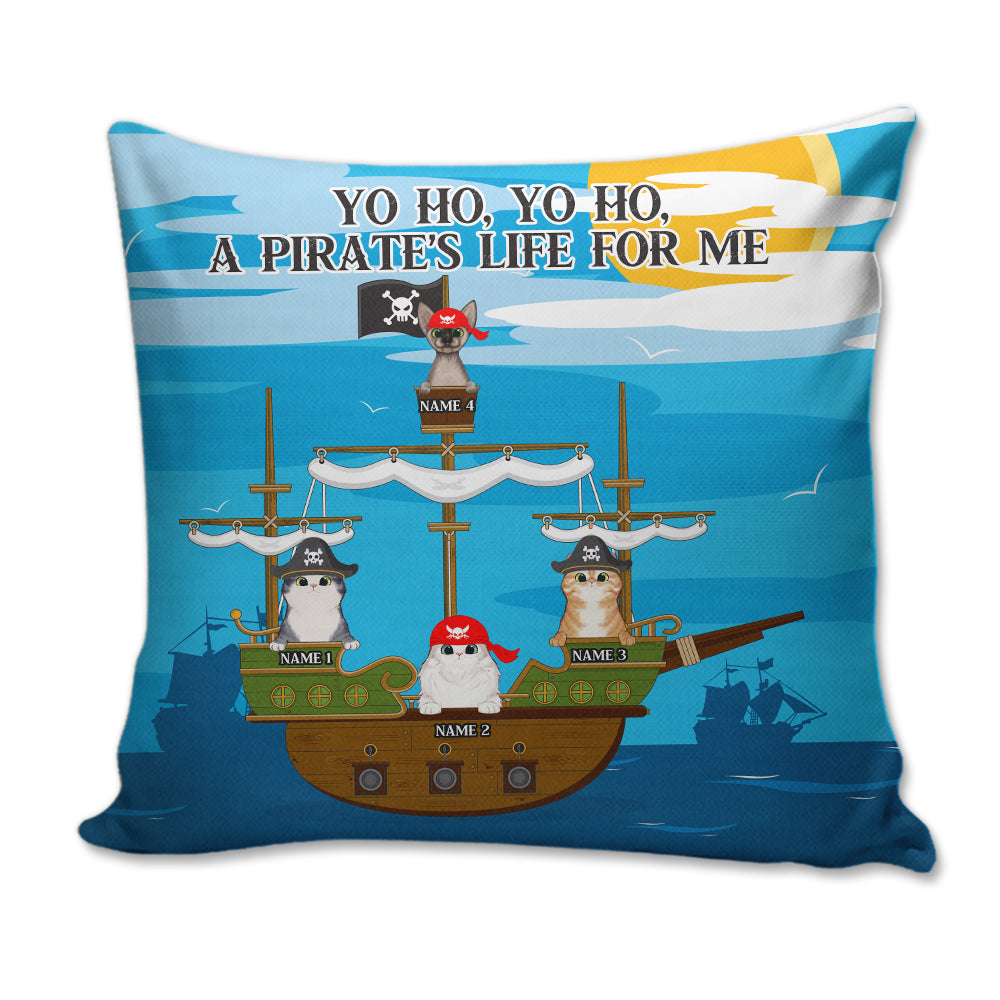 Personalized Pirrate Day Gifts For Cat Lover, A pirate's life for me Custom Pillow - Pillow - GoDuckee