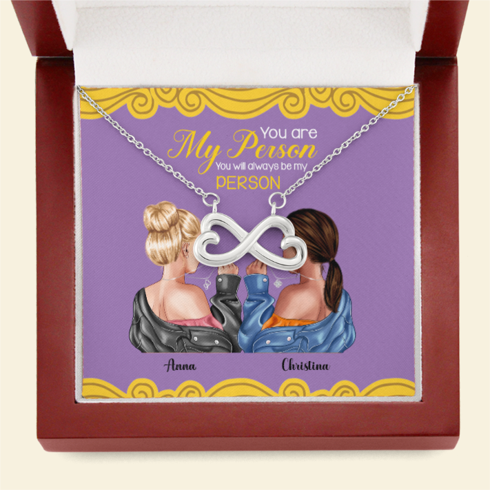 Friends You Will Always Be My Person - Personalized Infinity Hearts Necklace - Gift for Bestie - Jewelry - GoDuckee