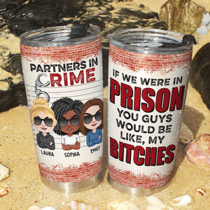 Partners In Crime, Personalized Tumbler, Gift For Bestie - Tumbler Cup - GoDuckee