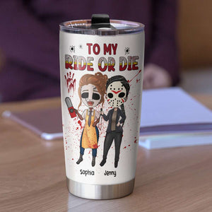 I Would Shank A B!tch For You, Horror Besties Personalized Tumbler - Tumbler Cup - GoDuckee