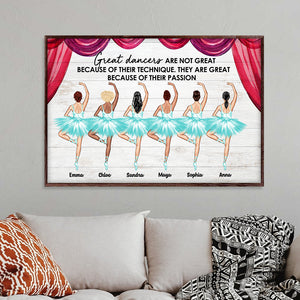 Personalized Ballerina Bestie Canvas Prints - They Are Great Because Of Their Passion - Poster & Canvas - GoDuckee