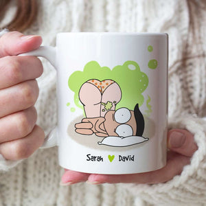 Love Is Like A Fart, Personalized Couple Mug, Gift For Couple - Coffee Mug - GoDuckee