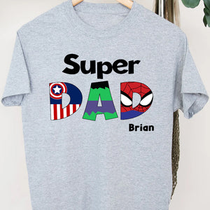 Super Dad - Personalized Letter Shirt - Shirts - GoDuckee
