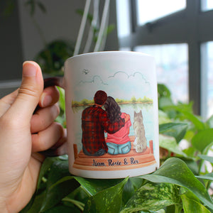 You Me & The Dog - Personalized Magic Mug - Gift For Couple - Magic Mug - GoDuckee