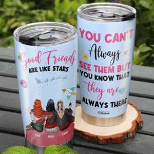 Good Friends Are Like Stars, Christmas Tumbler Gift For Besties - Tumbler Cup - GoDuckee