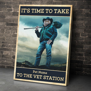 Custom Pet Photo Poster - It's Time To Take To The Vest Station - Poster & Canvas - GoDuckee