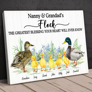 Flock The Greatest Blessing, Gift For Family, Personalized Poster, Duck Family Poster - Poster & Canvas - GoDuckee