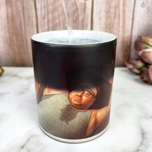 Funny Man Custom Photo Magic Mug, Gift For Him - Magic Mug - GoDuckee