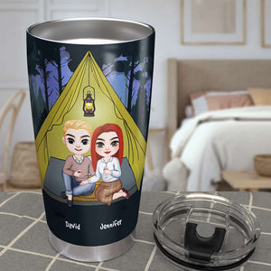 Husband And Wife Making Memories One Campsite At A Time, Gift For Couple, Personalized Tumbler - Tumbler Cup - GoDuckee