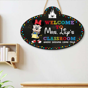 Classroom Where Dreams Come True, Personalized Wood Sign, Back To School - Wood Sign - GoDuckee