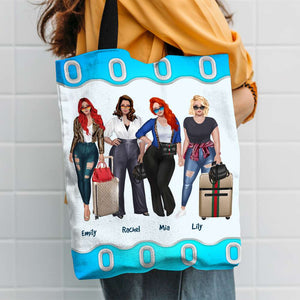 Personalized All Over Tote Bag - A Jouney Is Best Measured in Friends Rather Than Miles - Tote Bag - GoDuckee