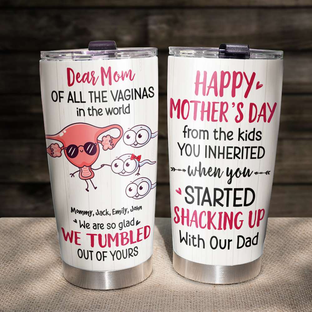 Like Mother Like Daughter Oh Crap, Happy Mother's Day Wine Tumbler Gif -  GoDuckee