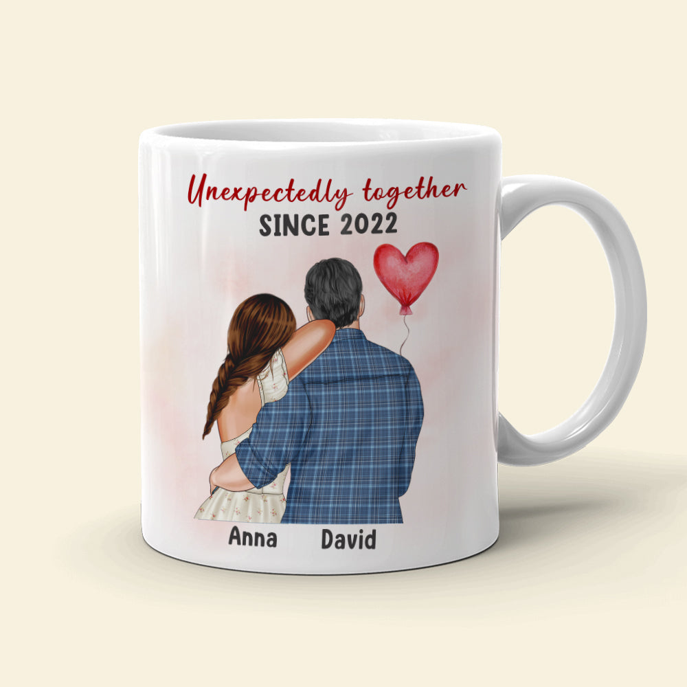 Coffee mug with love message: For another 366 days with you