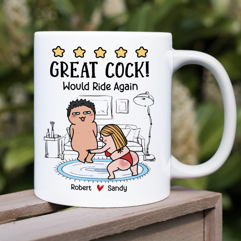 Great Cock! Would Ride Again Personalized Coffee Mug, Gift For Couple - Coffee Mug - GoDuckee