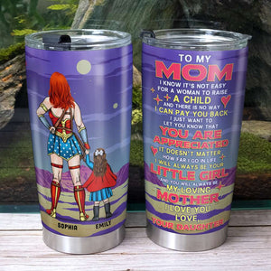 To My Super Mom You Are Appreciated, Personalized Tumbler for Moms - Tumbler Cup - GoDuckee
