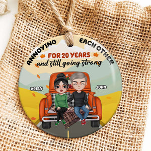Annoying Each Other And Still Going Strong, Personalized Couple Ornament, Christmas Tree Decor - Ornament - GoDuckee