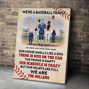 Personalized Baseball Family Poster - We're A Baseball Family - Poster & Canvas - GoDuckee