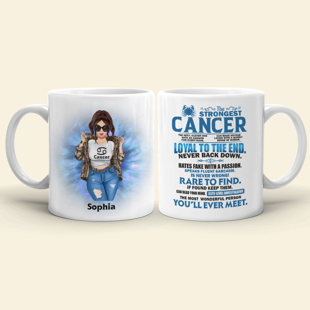 The Strongest Cancer Definition Personalized Zodiac Astrology Mug Gift For Her - Coffee Mug - GoDuckee