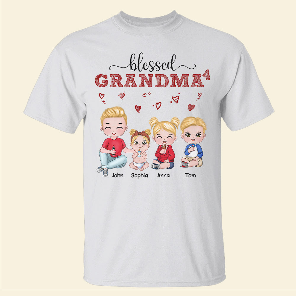 Blessed Grandma Personalized Grandma Shirt, Gift For Family - Shirts - GoDuckee
