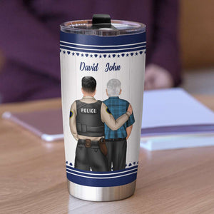 My Favorite Police Officer Calls Me Dad/Mom - Personalized Tumbler Cup - Gift For Dad/Mom - Tumbler Cup - GoDuckee