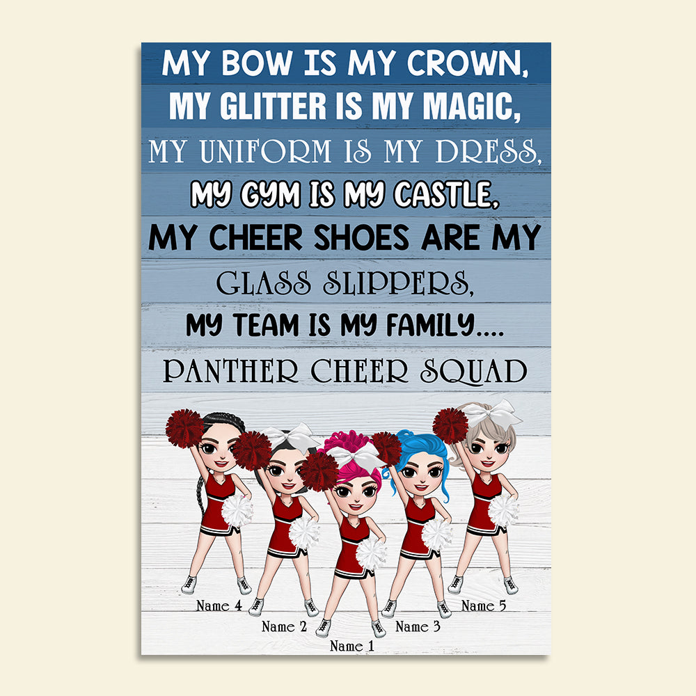 Personalized Cheerleading Girl Poster - My Bow Is My Crown - Poster & Canvas - GoDuckee