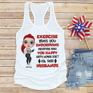 Gym Exercise Gives You Endorphins - Personalized Shirts - Shirts - GoDuckee