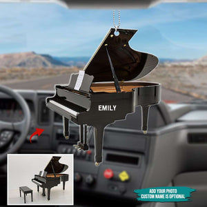 Piano Personalized Flat Car Ornament - Ornament - GoDuckee