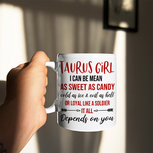 I Can Be Mean As Sweet As Candy - Personalized White Mug - Gift For Zodiac Girl - Coffee Mug - GoDuckee