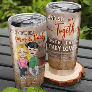 Country Couple I Love You To The Farm & Back Personalized Tumbler - Tumbler Cup - GoDuckee