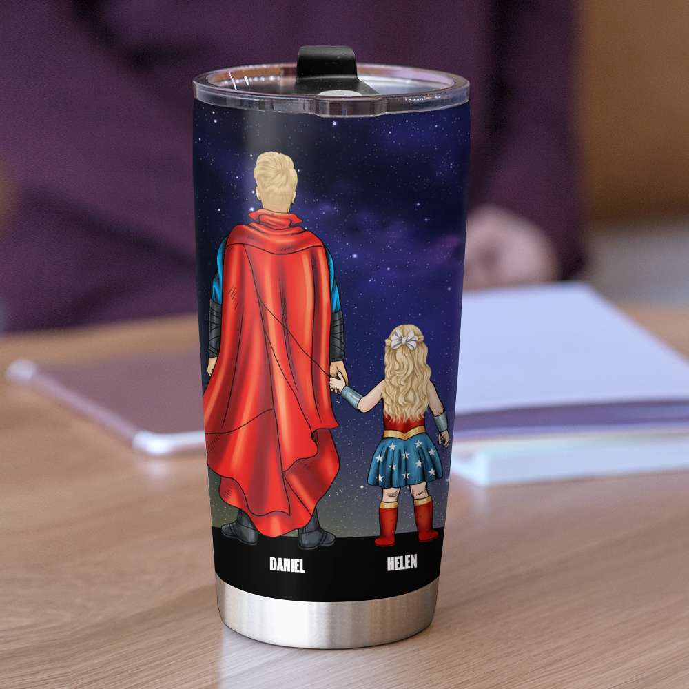 Super Mom Is Here - Personalized Tumbler - Mother's Day Gift - GoDuckee