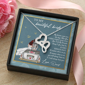 Couple My Dreams Came True - Personalized Double Hearts Necklace - Jewelry - GoDuckee