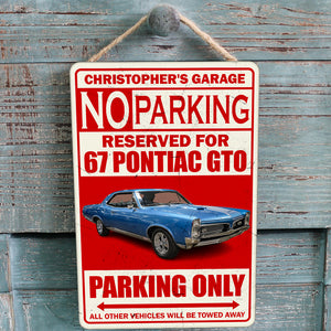 Muscle Car Garage No Parking Custom Metal Sign Gift For Car Lovers - Metal Wall Art - GoDuckee